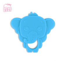 LFGB Food Grade BPA Free Custom Reusable Cute Animal Elephant Shape Silicone Teether Teething Toys For Baby Infant & Kid